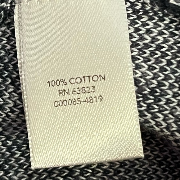 CJ Banks Navy and Gray Geometric Pattern Cardigan Sweater in Size 1X - Picture 13 of 14